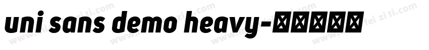 uni sans demo heavy字体转换